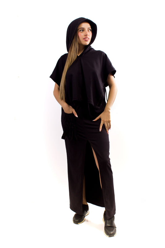 Asymmetric Hoodie Skirt